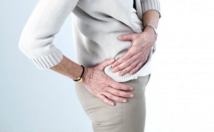 Coxarthrosis of the hip joint in an elderly woman